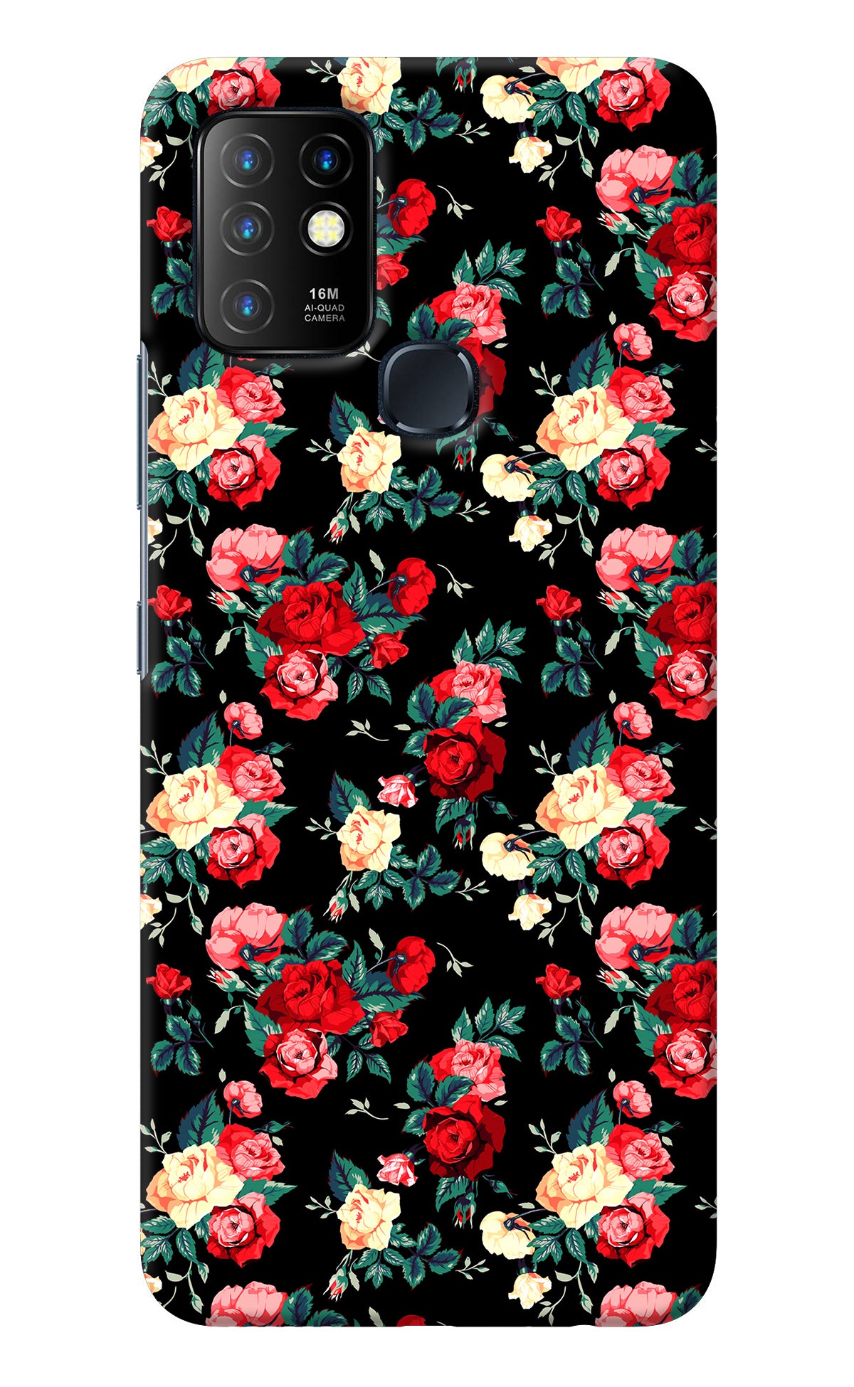 Rose Pattern Infinix Hot 10 Back Cover