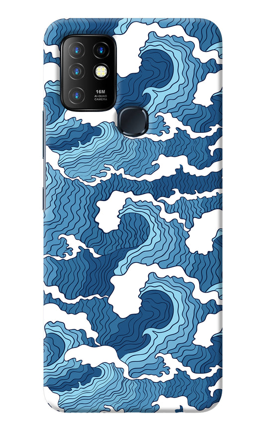 Blue Waves Infinix Hot 10 Back Cover