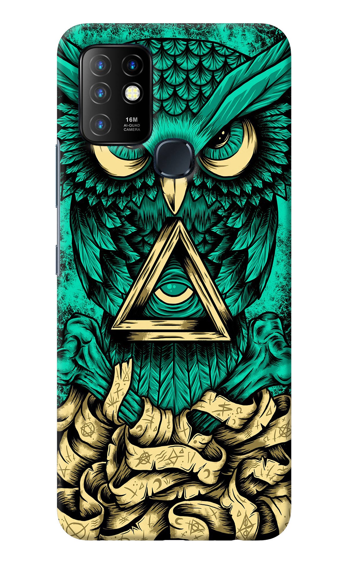 Green Owl Infinix Hot 10 Back Cover