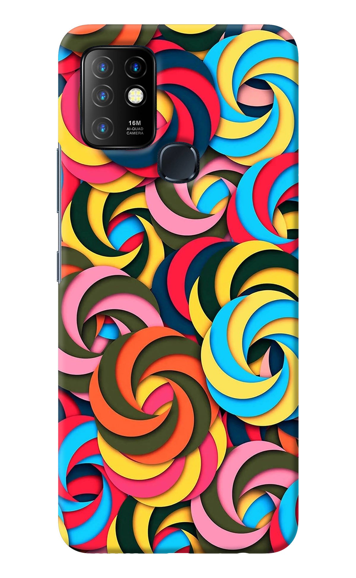 Spiral Pattern Infinix Hot 10 Back Cover