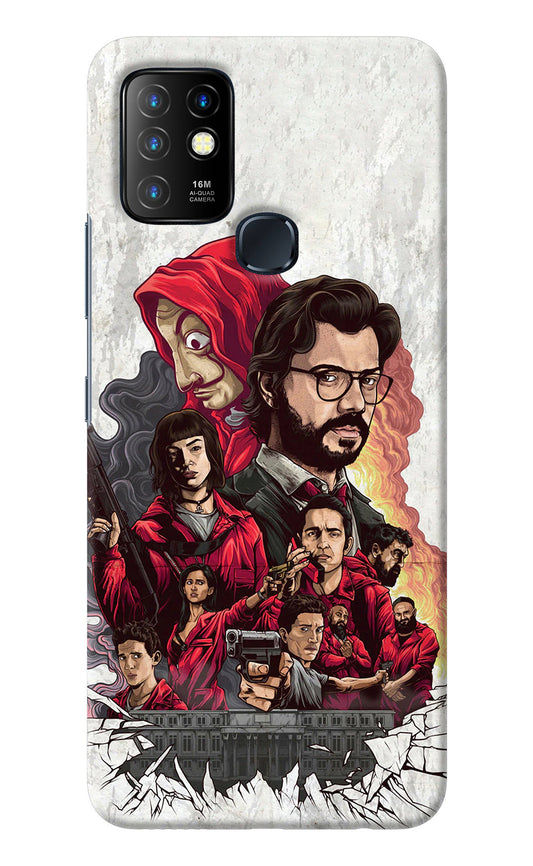 Money Heist Artwork Infinix Hot 10 Back Cover