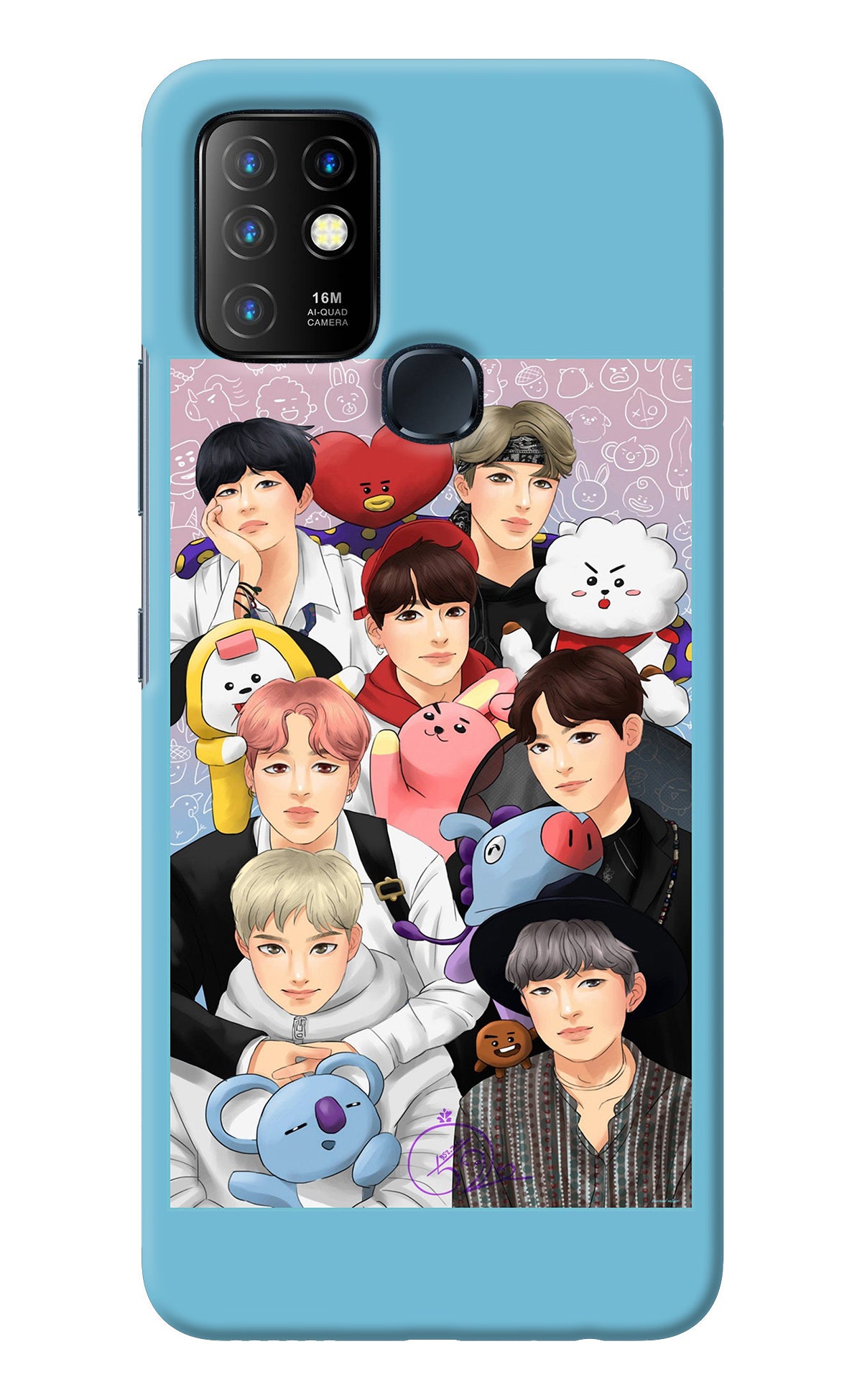 BTS with animals Infinix Hot 10 Back Cover