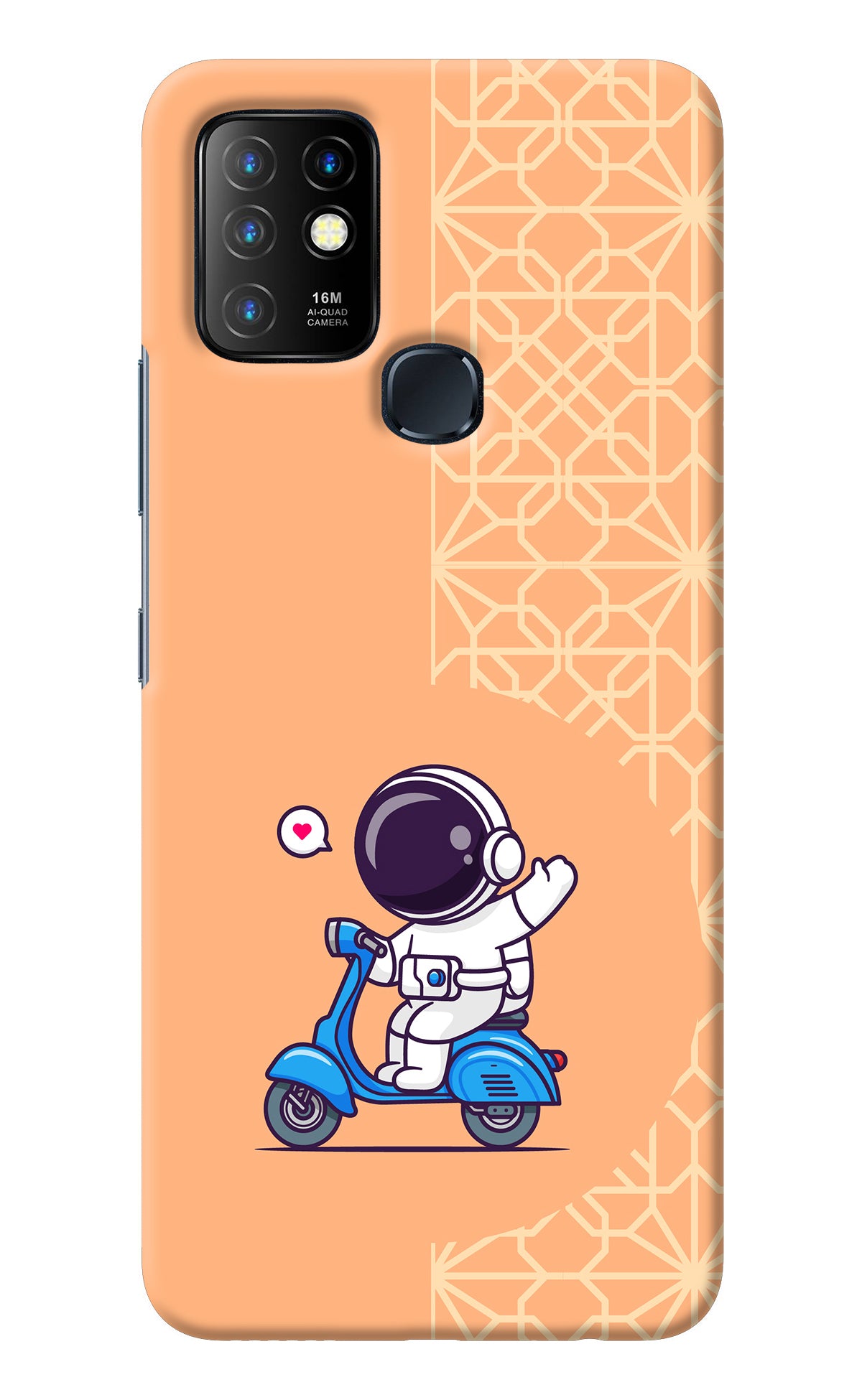 Cute Astronaut Riding Infinix Hot 10 Back Cover