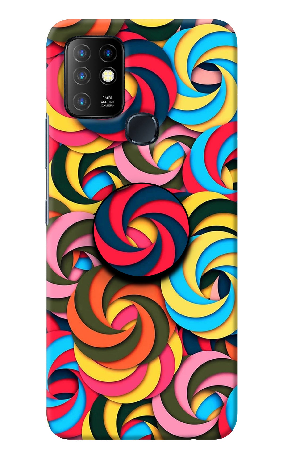 Spiral Pattern Infinix Hot 10 Pop Case