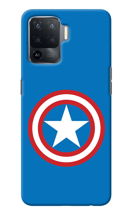 Captain America Logo Oppo F19 Pro Back Cover