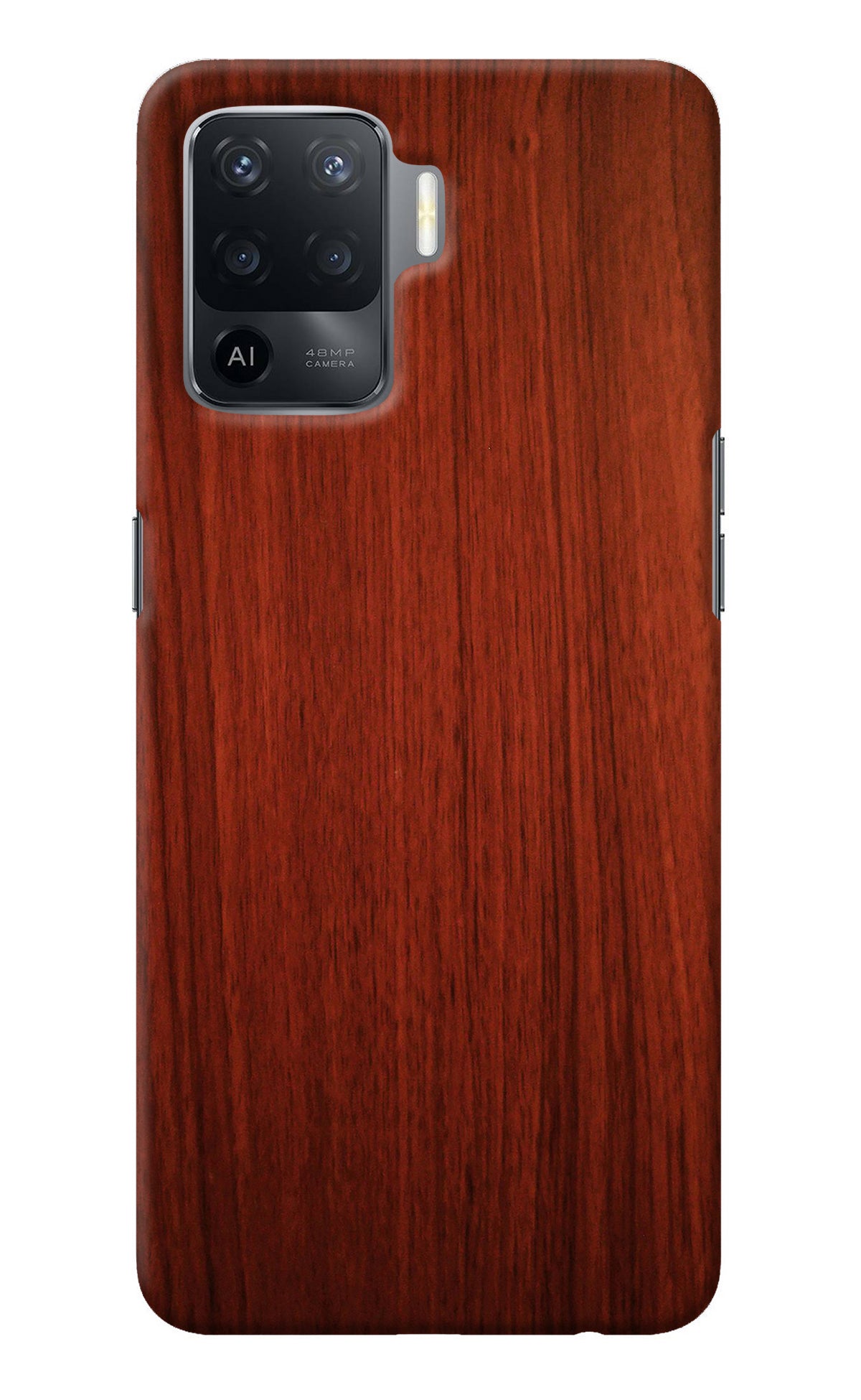 Wooden Plain Pattern Oppo F19 Pro Back Cover