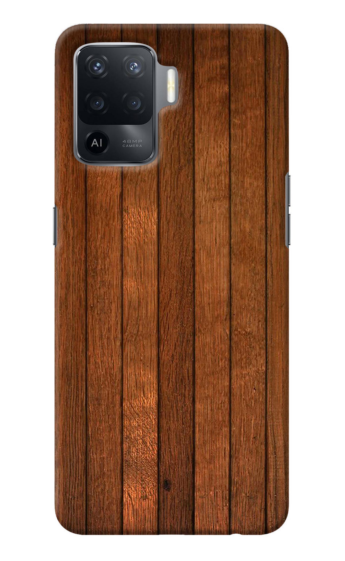 Wooden Artwork Bands Oppo F19 Pro Back Cover