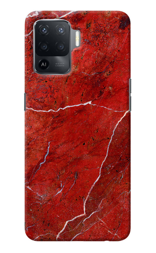 Red Marble Design Oppo F19 Pro Back Cover