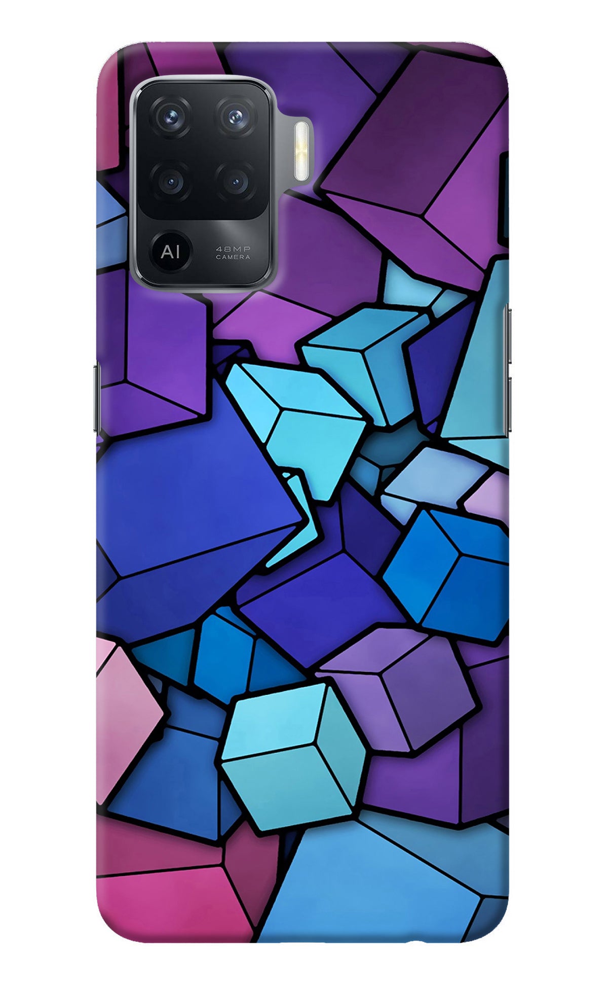 Cubic Abstract Oppo F19 Pro Back Cover