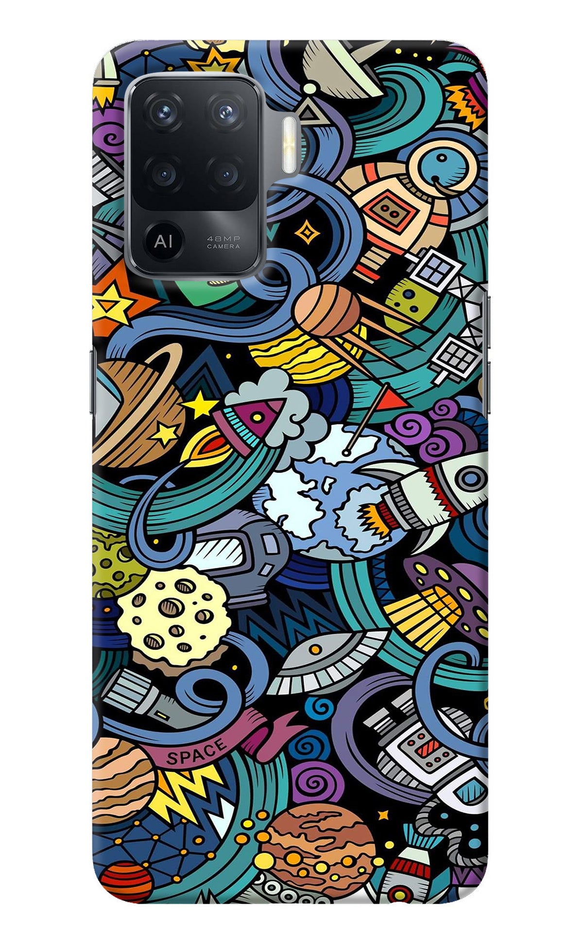 Space Abstract Oppo F19 Pro Back Cover