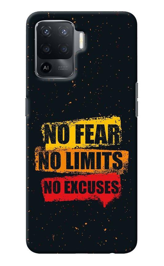 No Fear No Limits No Excuse Oppo F19 Pro Back Cover