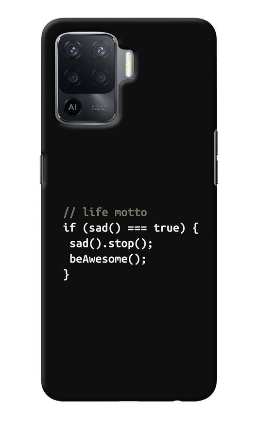 Life Motto Code Oppo F19 Pro Back Cover