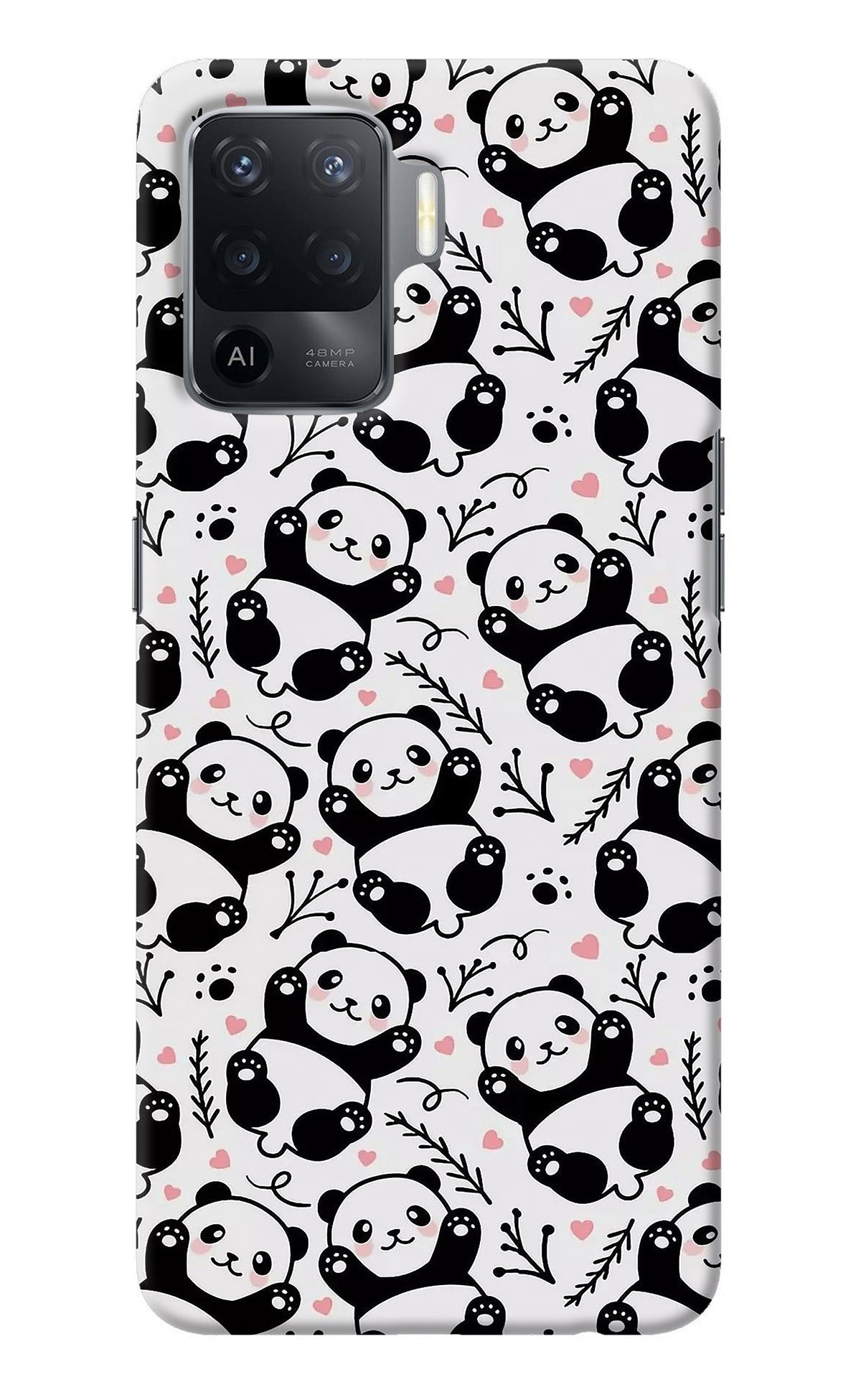 Cute Panda Oppo F19 Pro Back Cover