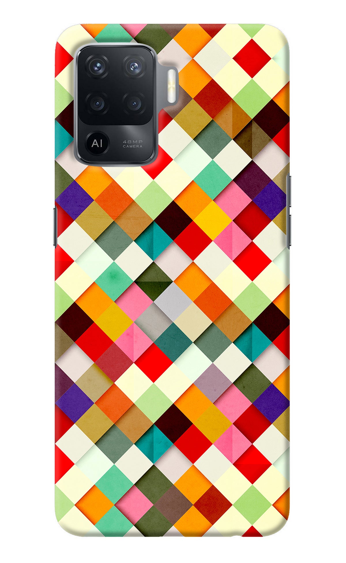 Geometric Abstract Colorful Oppo F19 Pro Back Cover