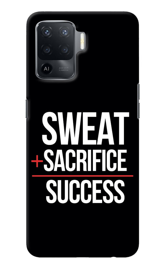 Sweat Sacrifice Success Oppo F19 Pro Back Cover