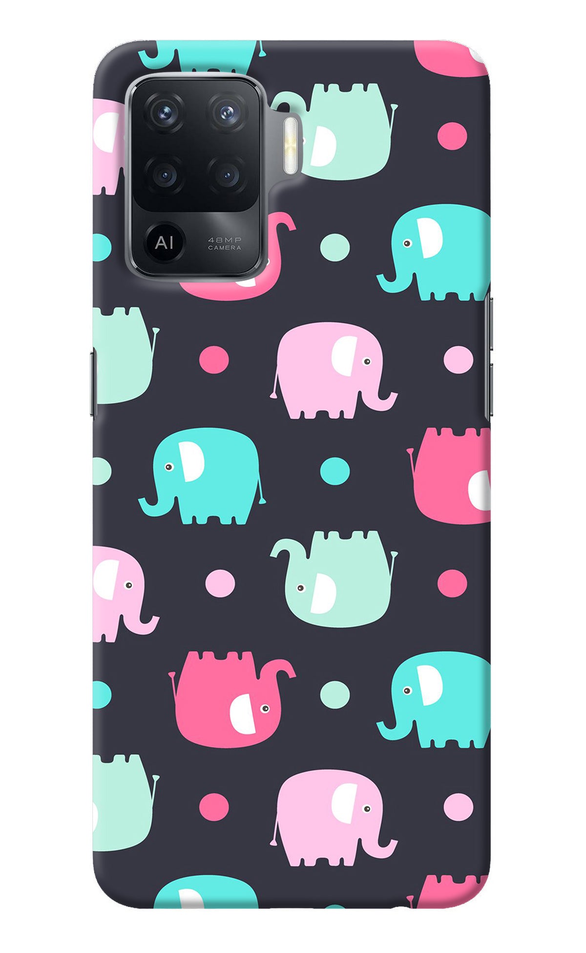 Elephants Oppo F19 Pro Back Cover