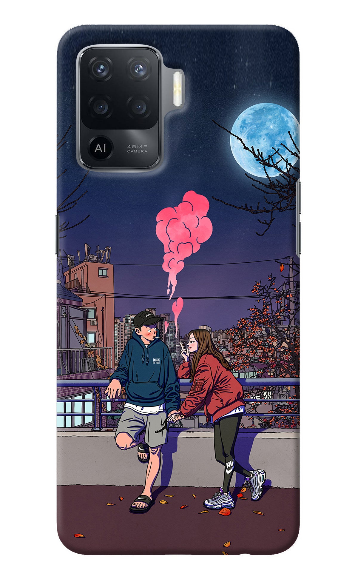 Chilling Couple Oppo F19 Pro Back Cover