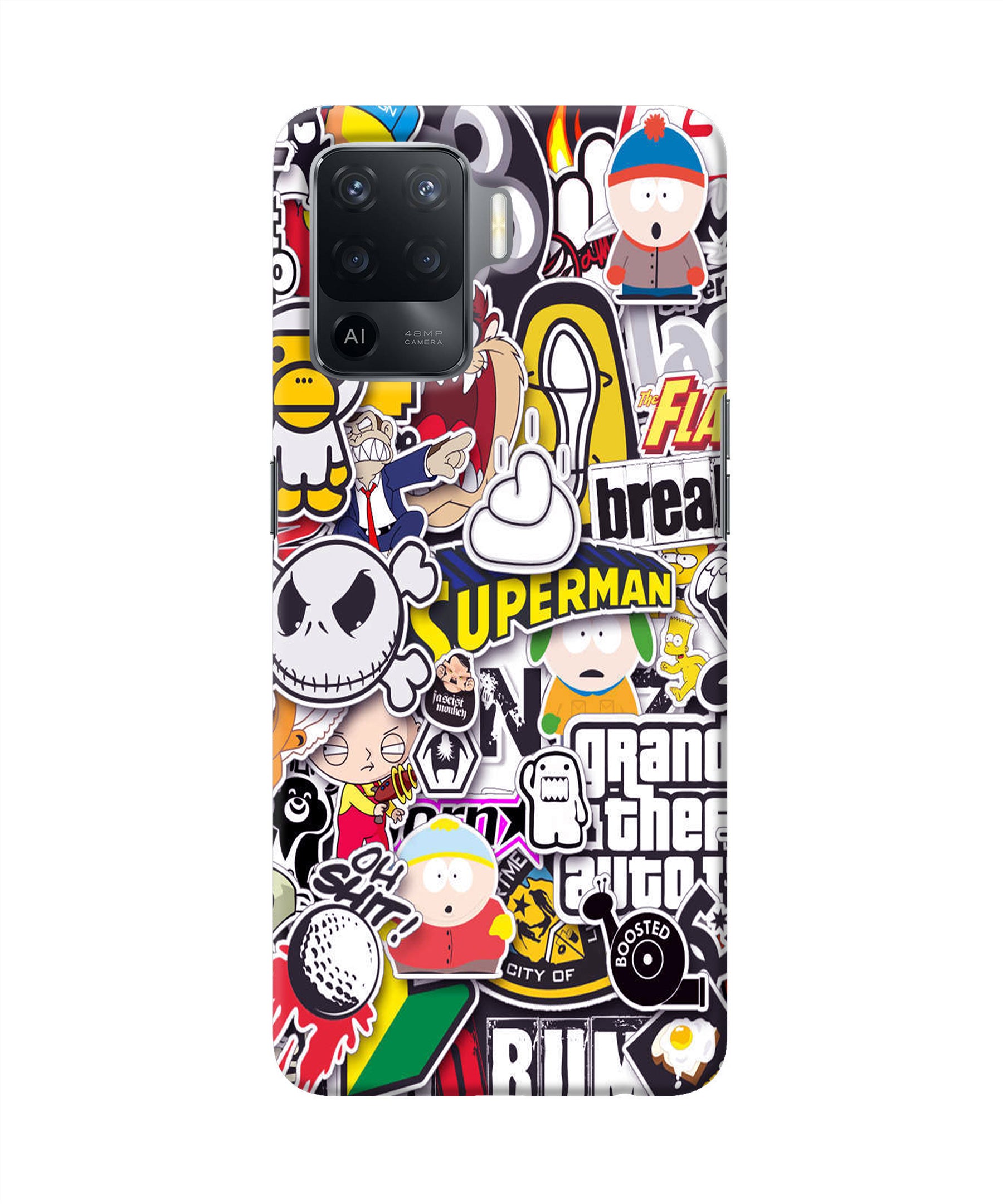 Sticker Bomb Oppo F19 Pro Back Cover