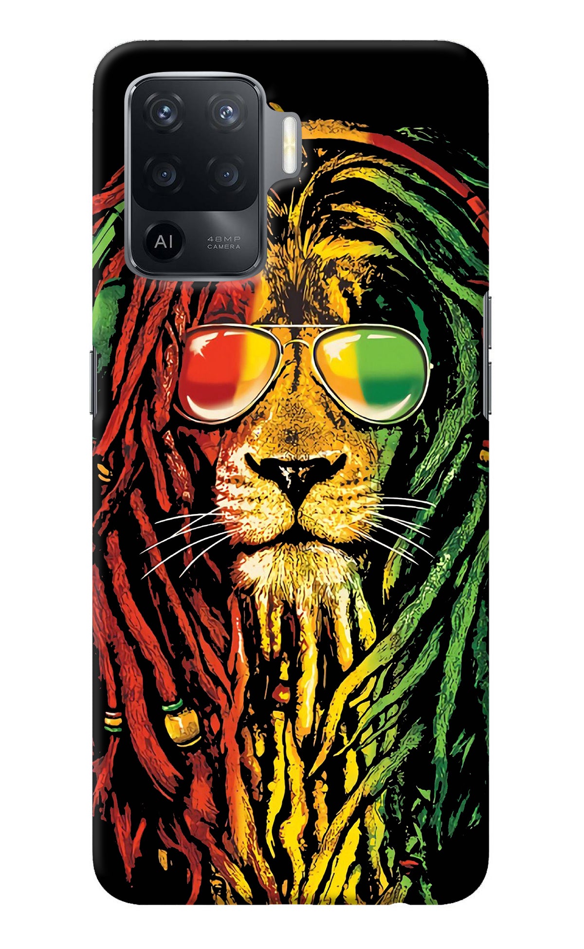 Rasta Lion Oppo F19 Pro Back Cover