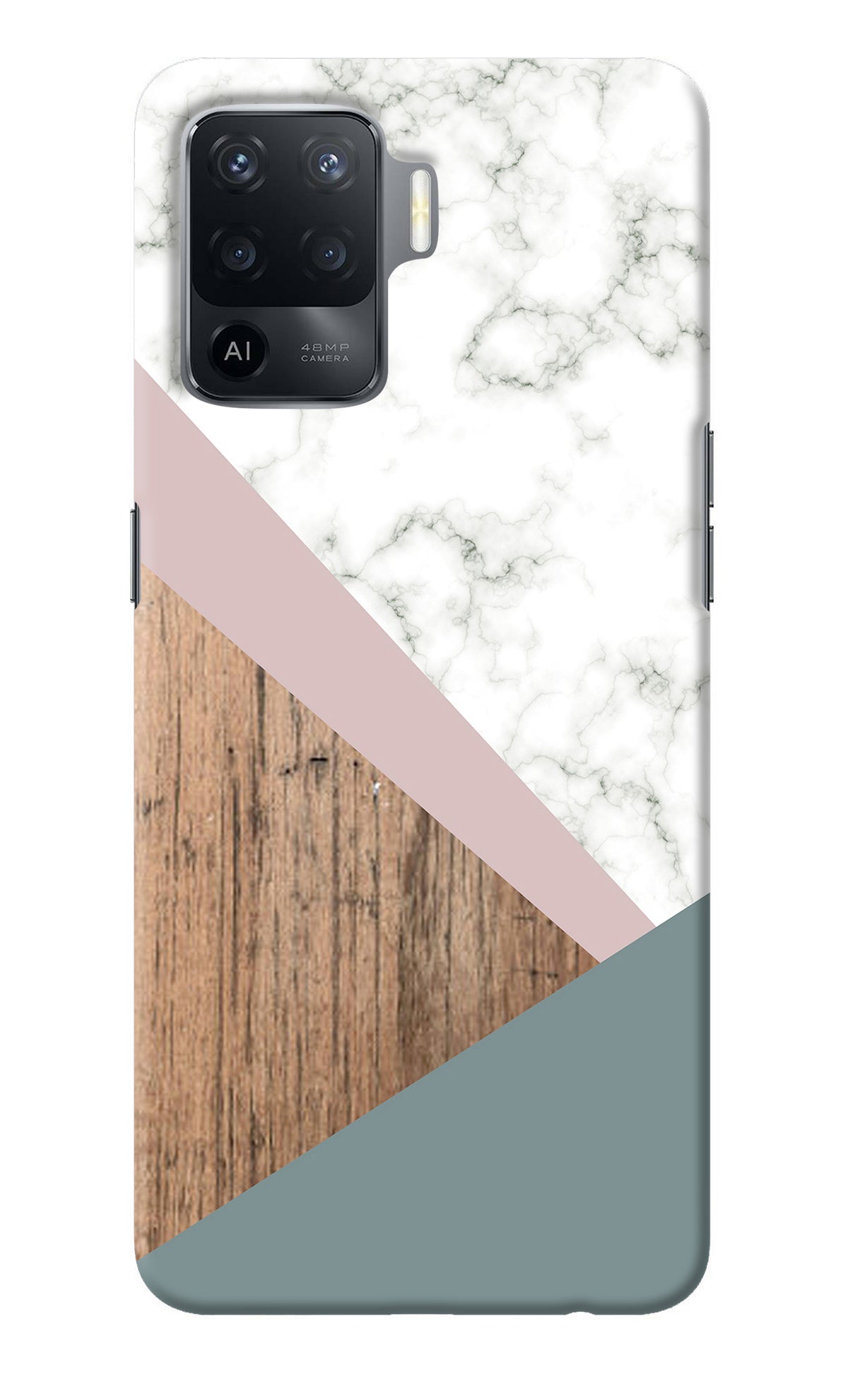 Marble wood Abstract Oppo F19 Pro Back Cover