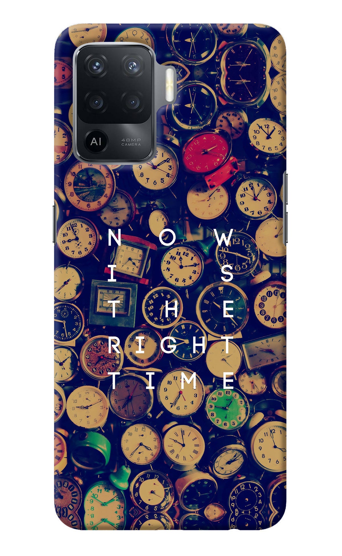 Now is the Right Time Quote Oppo F19 Pro Back Cover