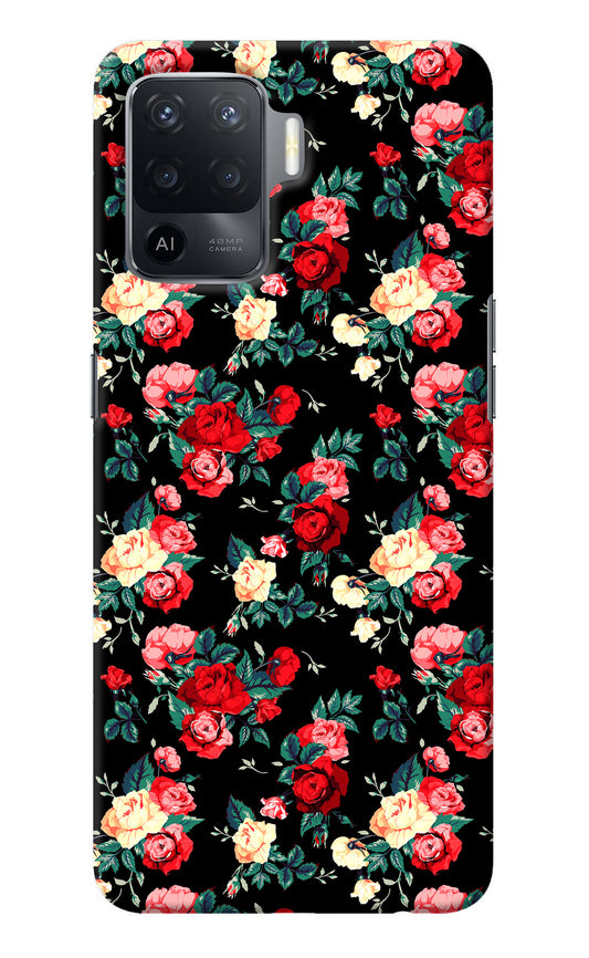 Rose Pattern Oppo F19 Pro Back Cover