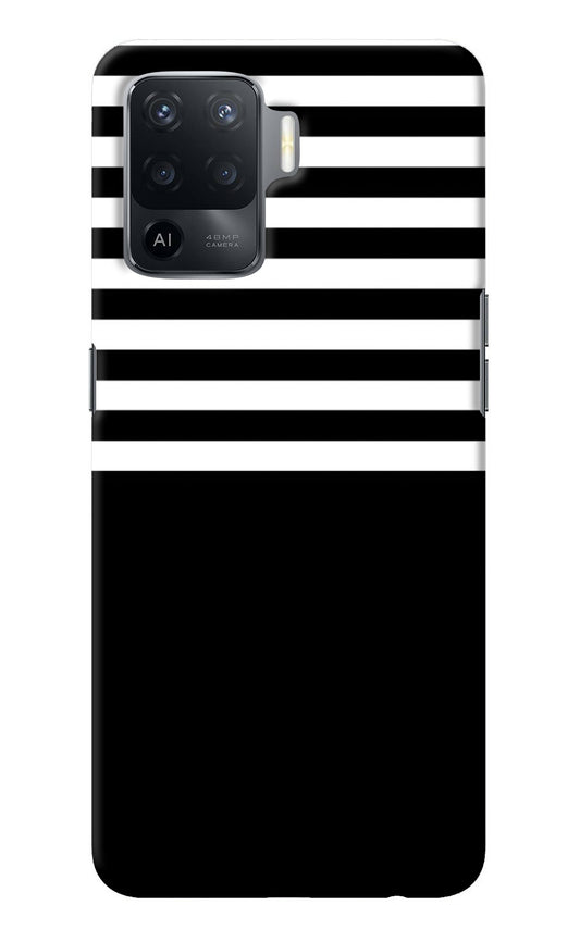 Black and White Print Oppo F19 Pro Back Cover