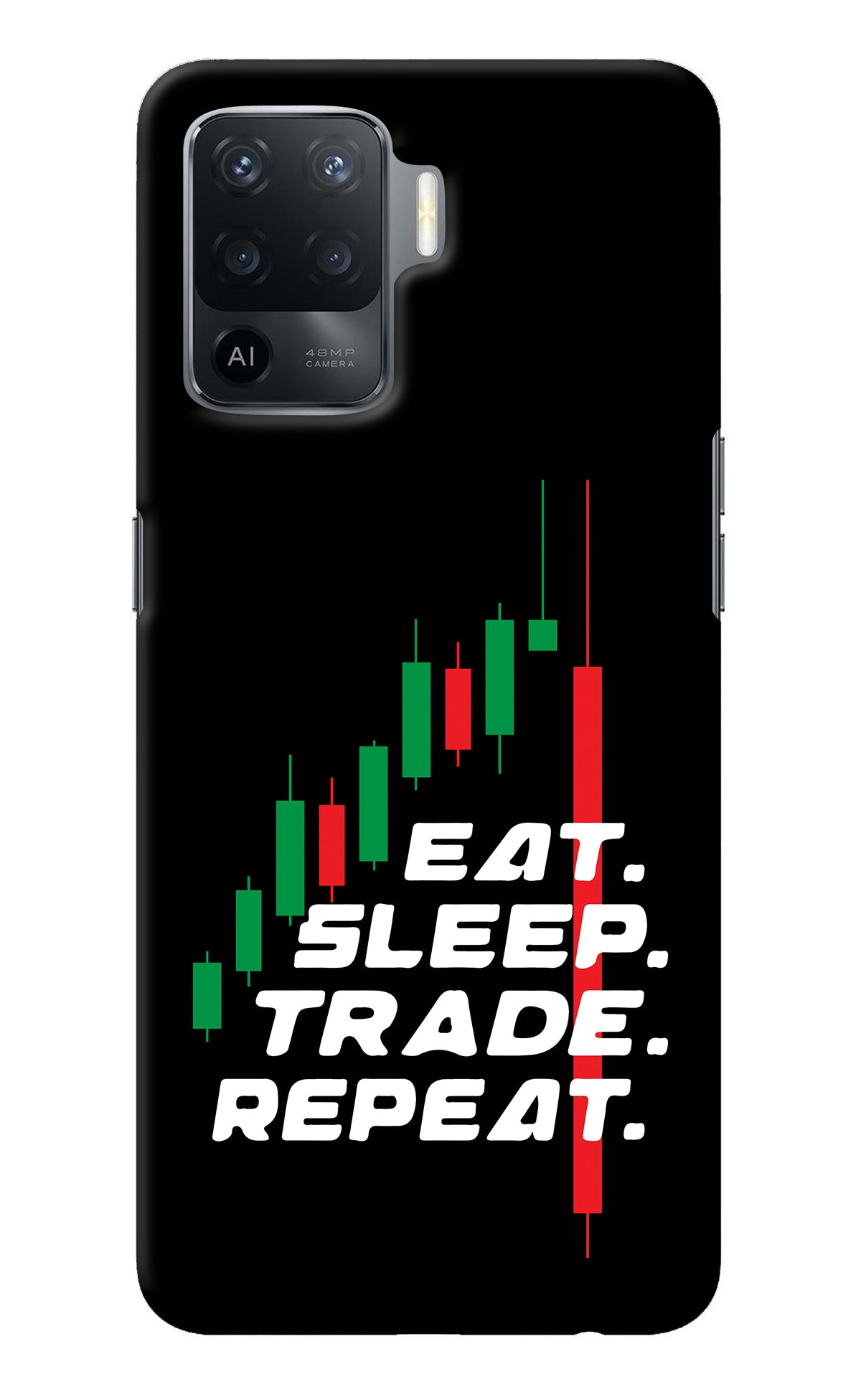 Eat Sleep Trade Repeat Oppo F19 Pro Back Cover