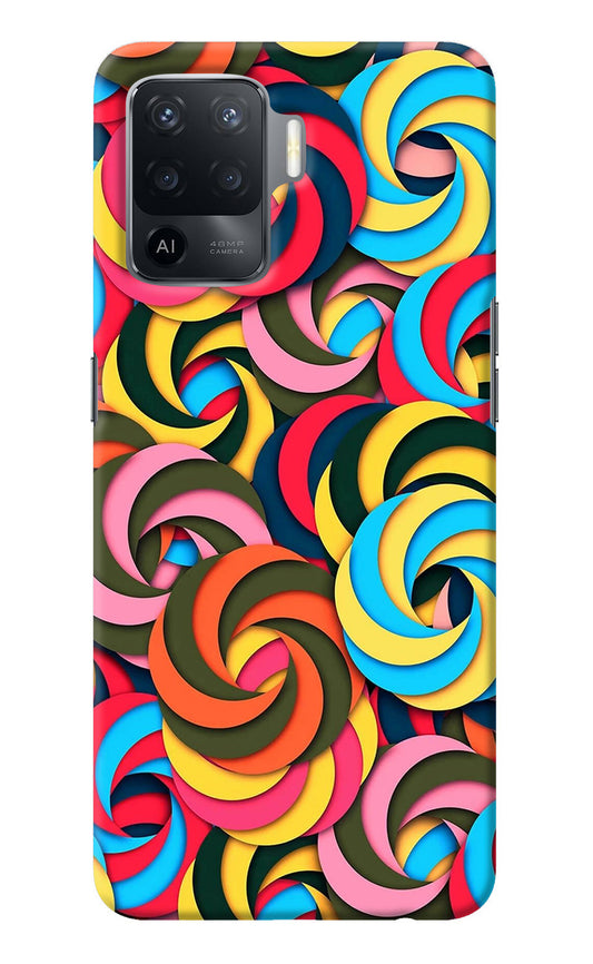 Spiral Pattern Oppo F19 Pro Back Cover