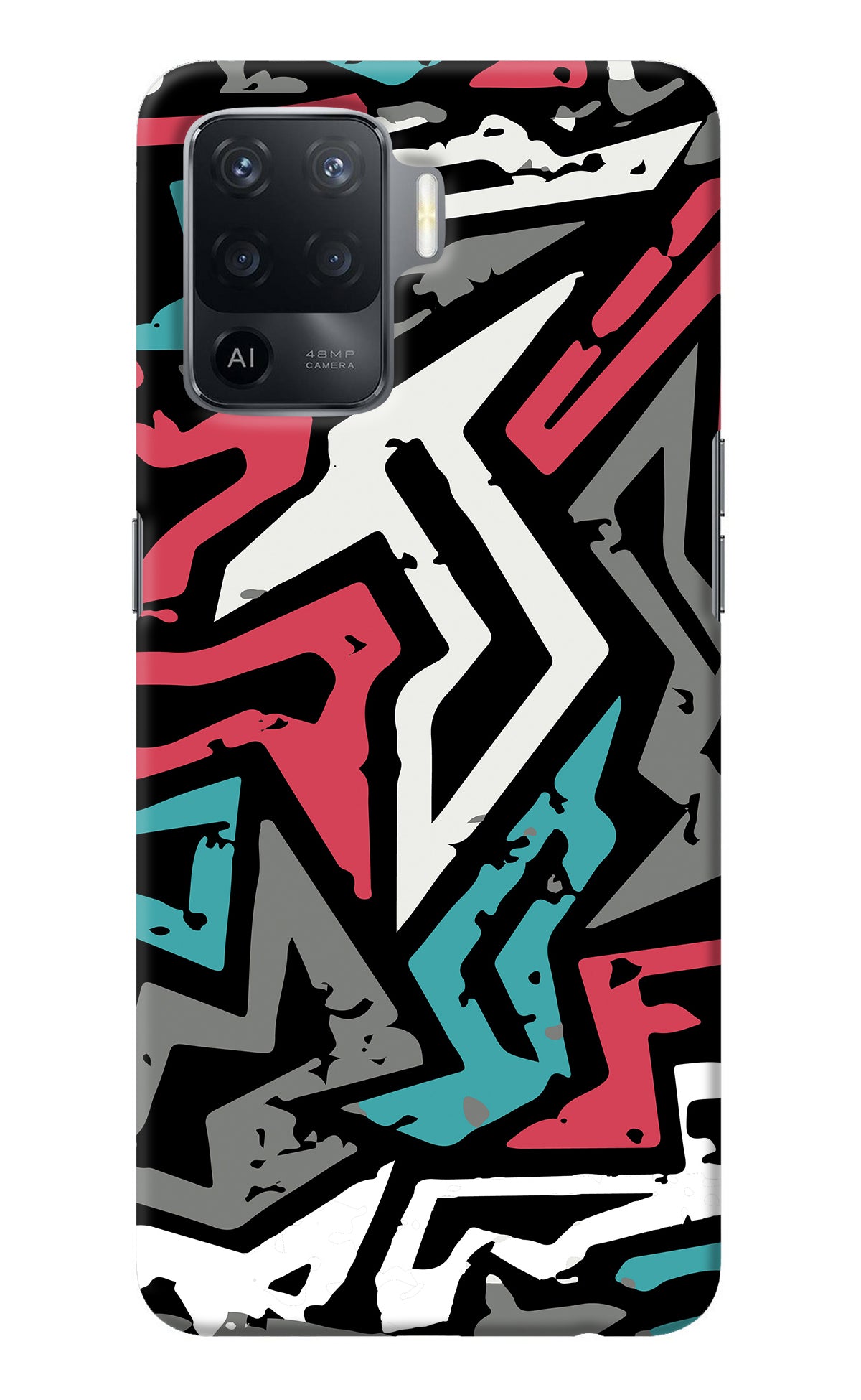 Geometric Graffiti Oppo F19 Pro Back Cover