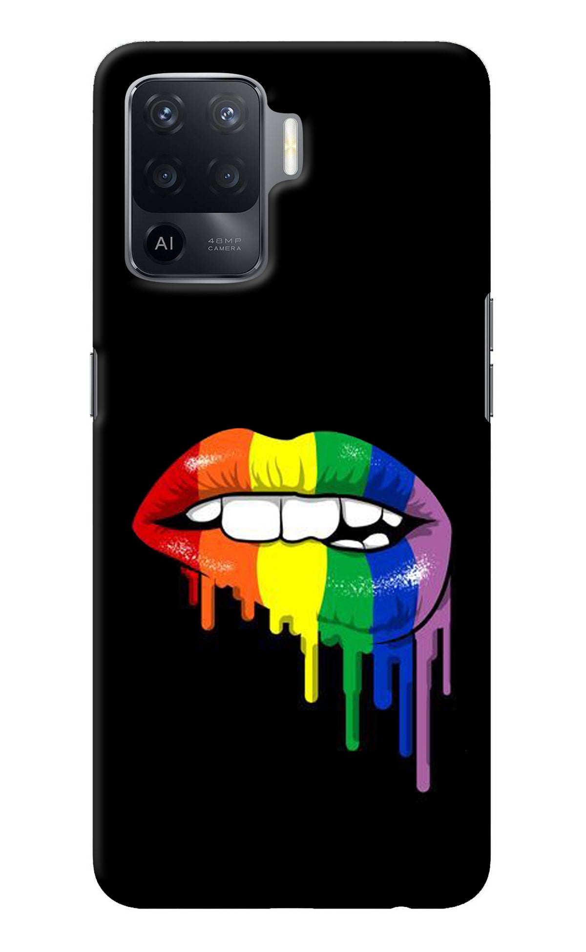 Lips Biting Oppo F19 Pro Back Cover