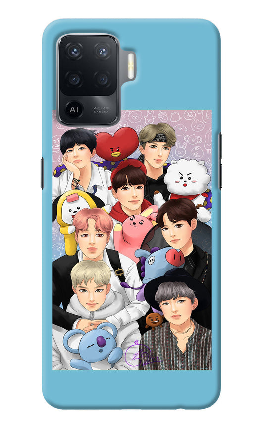 BTS with animals Oppo F19 Pro Back Cover