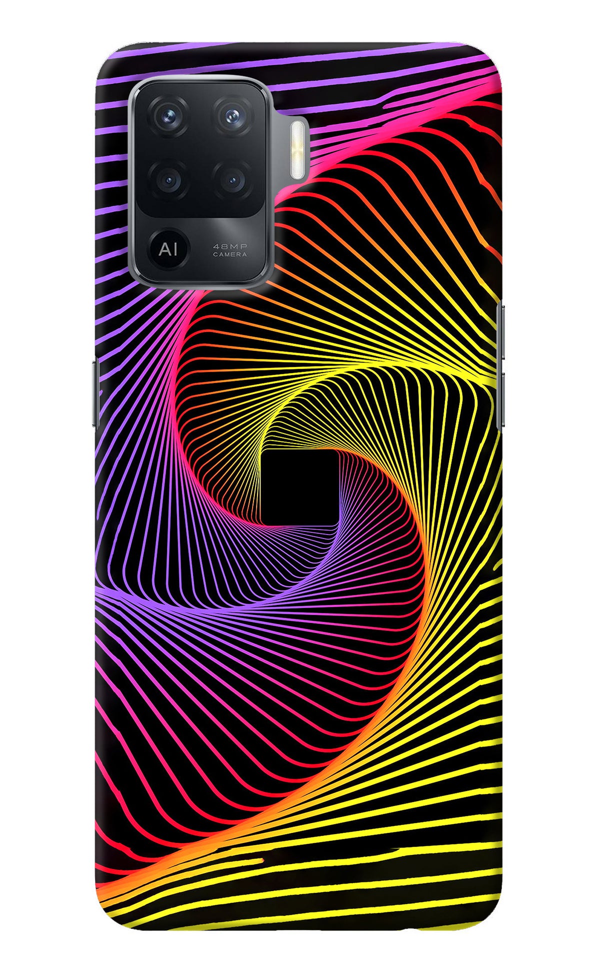 Colorful Strings Oppo F19 Pro Back Cover