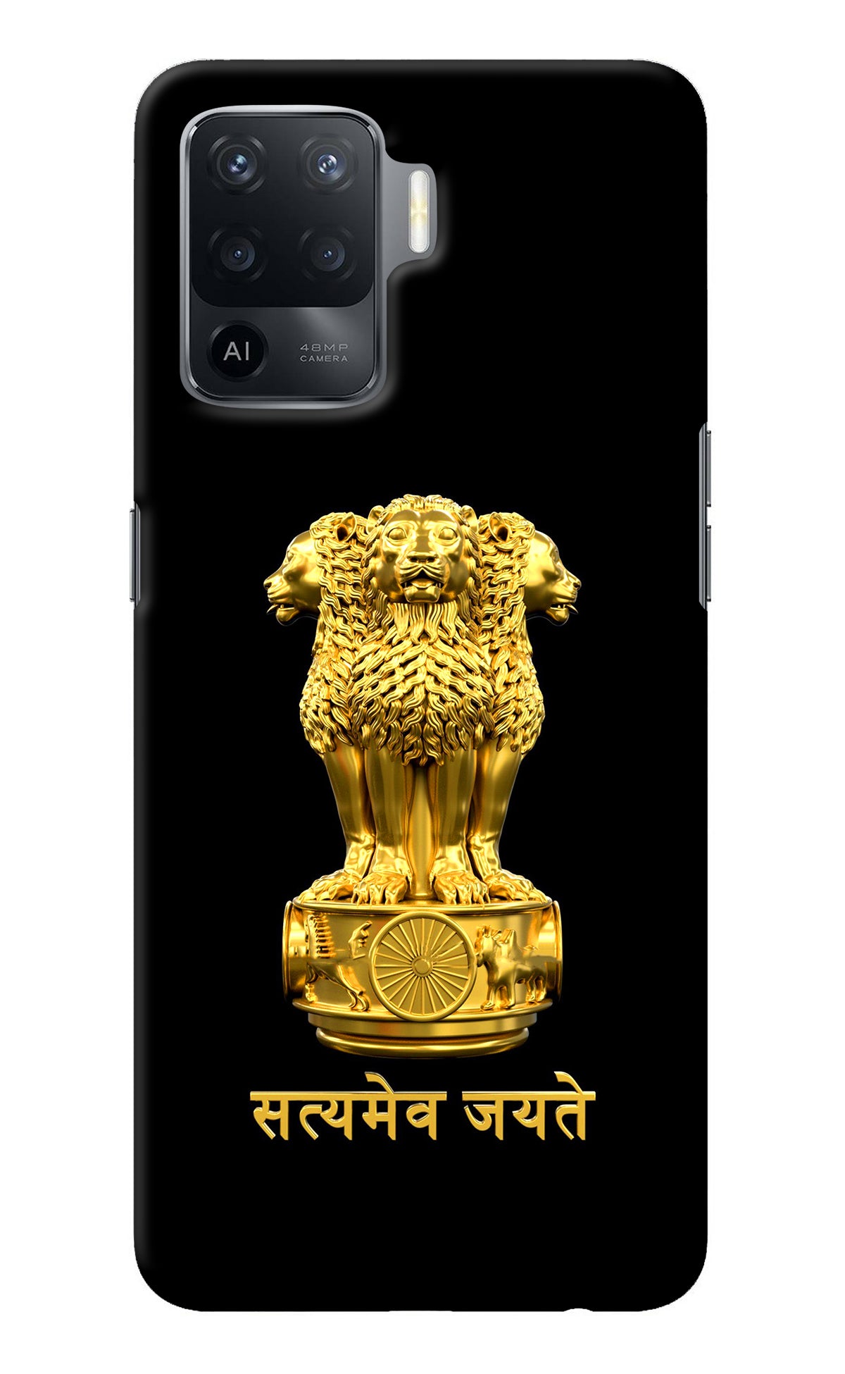 Satyamev Jayate Golden Oppo F19 Pro Back Cover