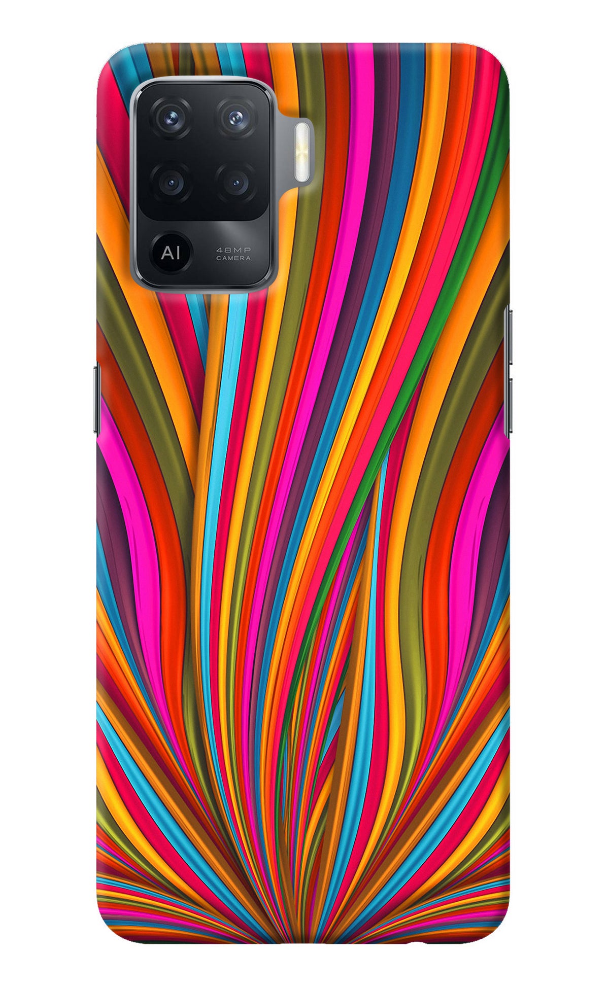 Trippy Wavy Oppo F19 Pro Back Cover