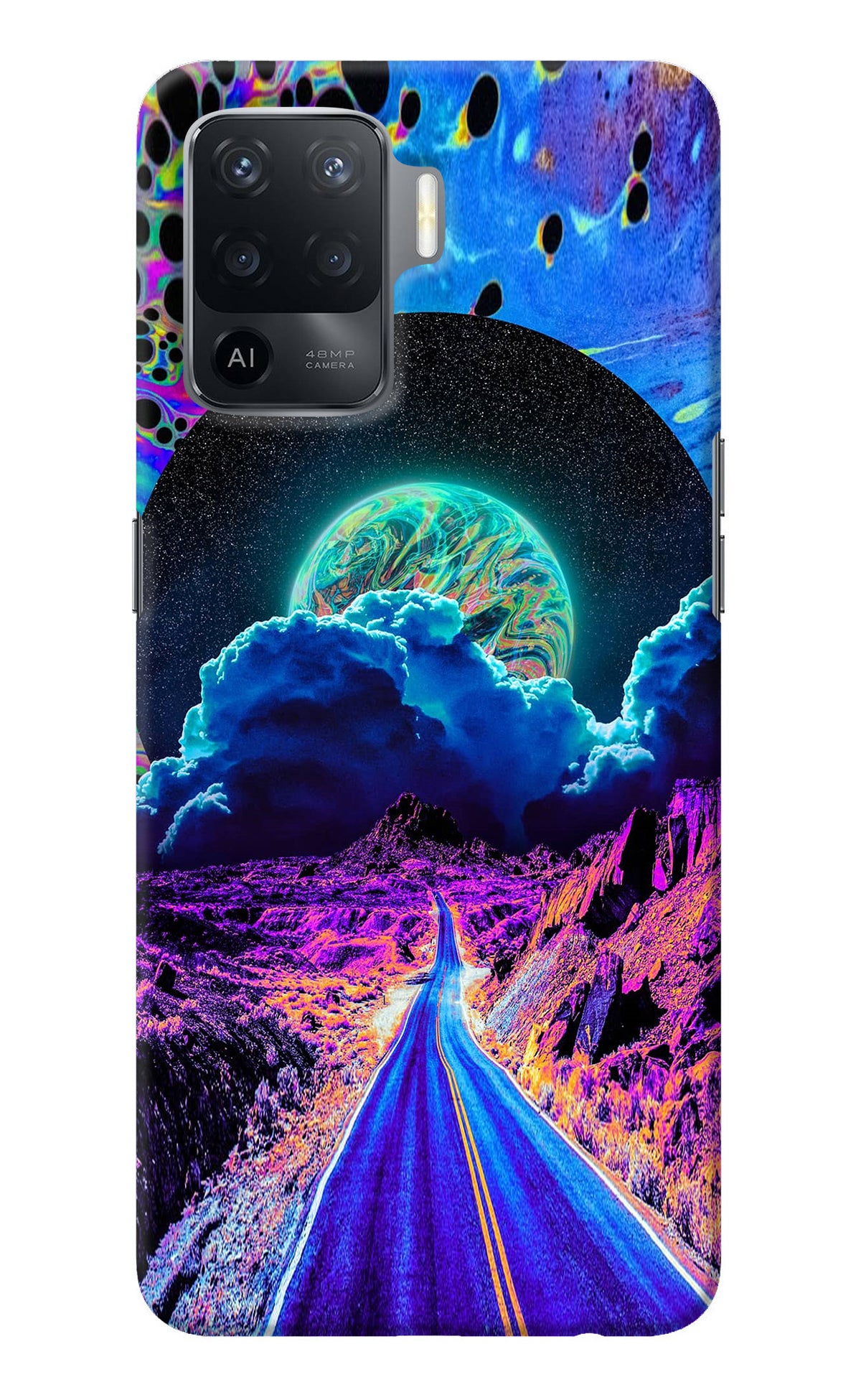 Psychedelic Painting Oppo F19 Pro Back Cover