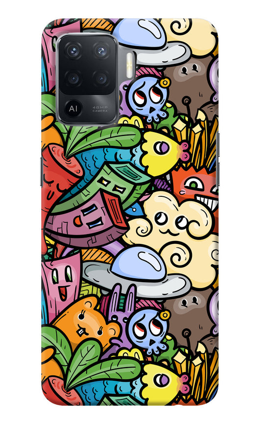 Veggie Doodle Oppo F19 Pro Back Cover