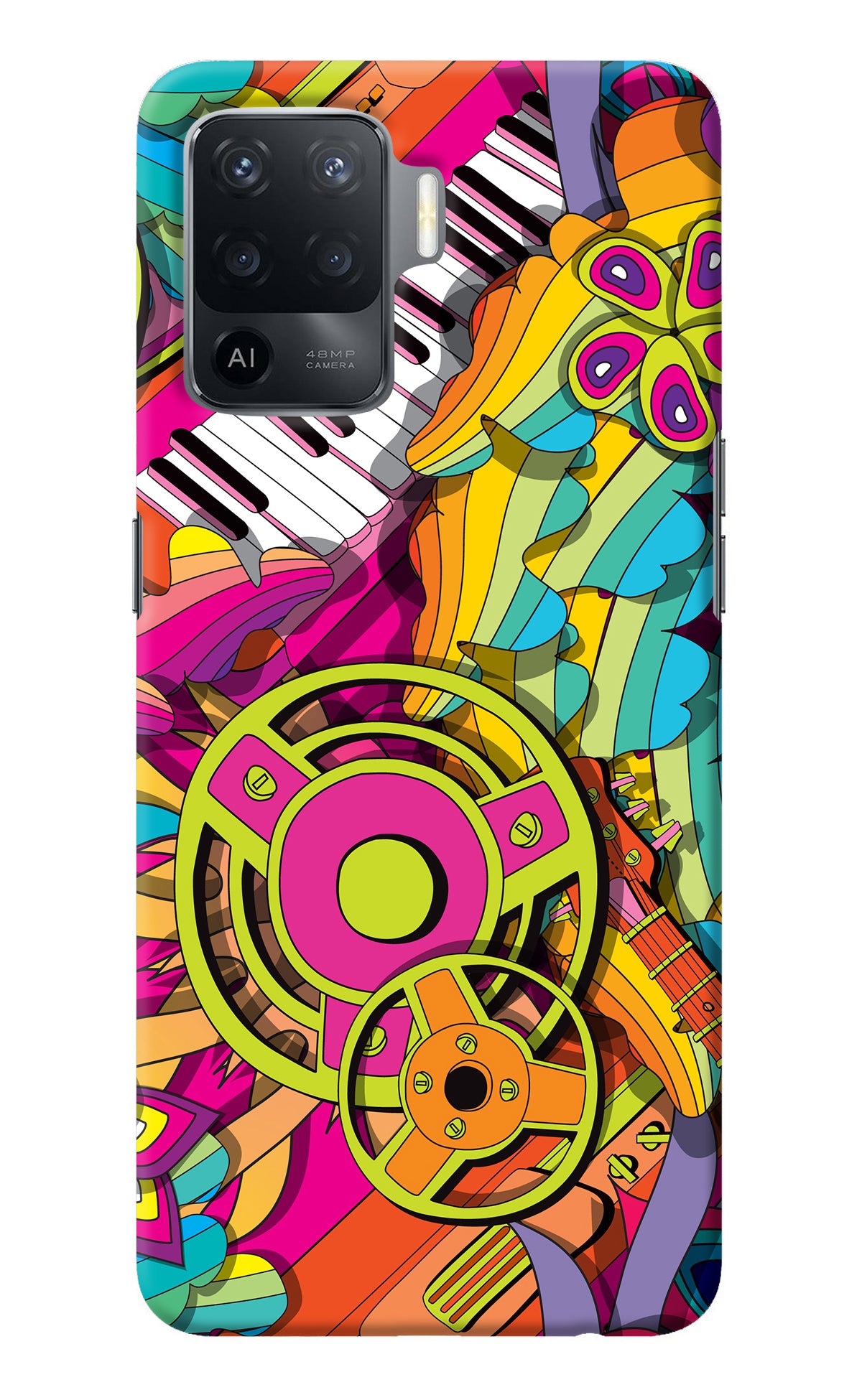 Music Doodle Oppo F19 Pro Back Cover