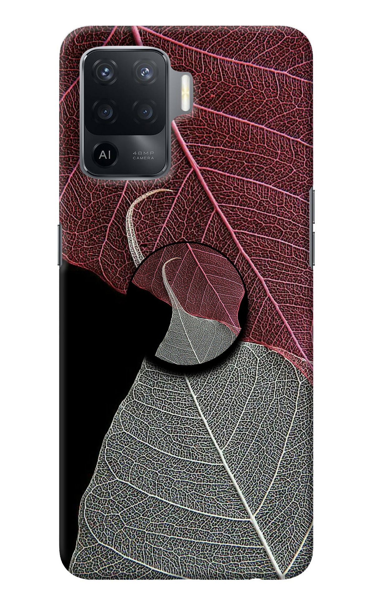 Leaf Pattern Oppo F19 Pro Pop Case