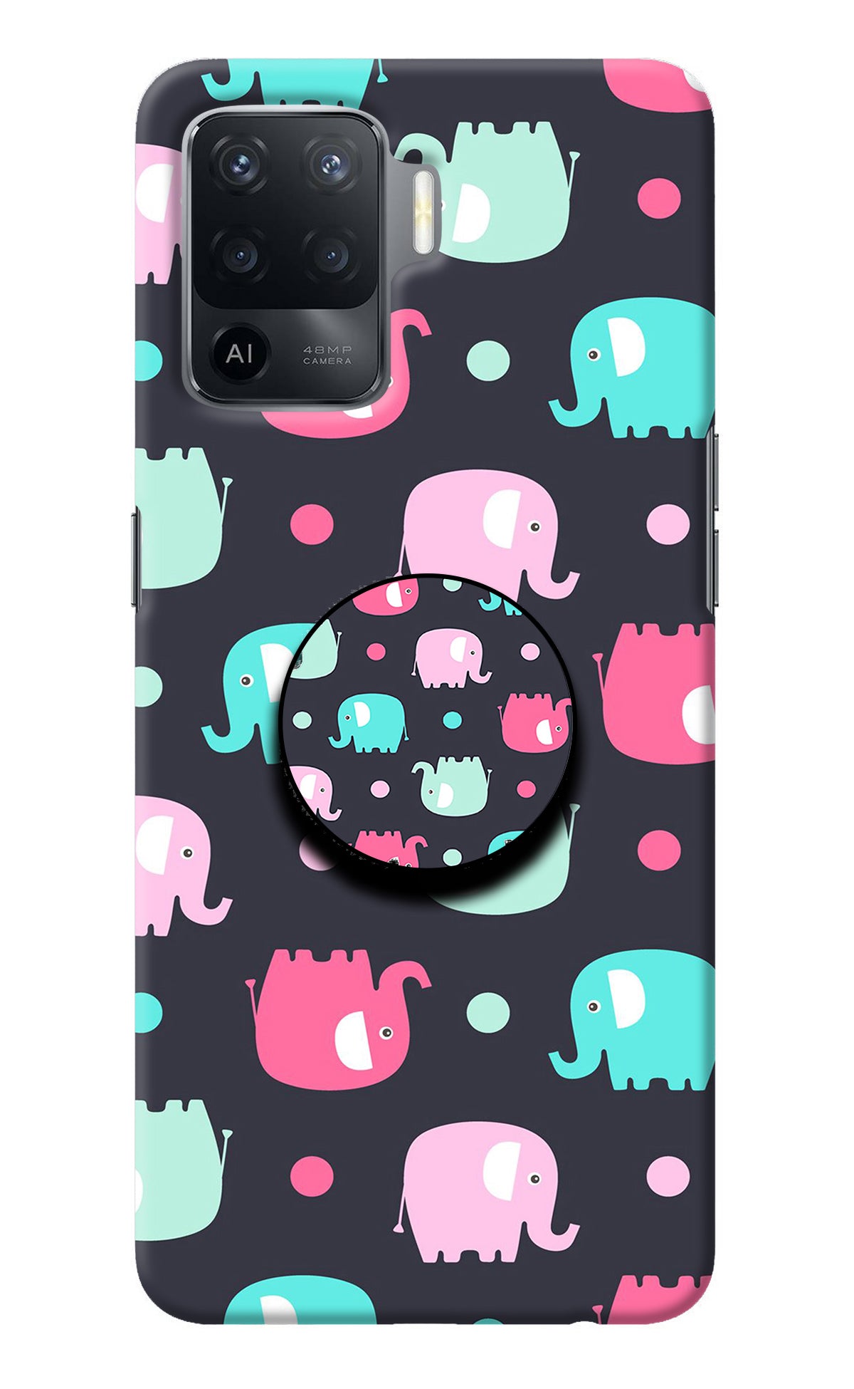 Baby Elephants Oppo F19 Pro Pop Case