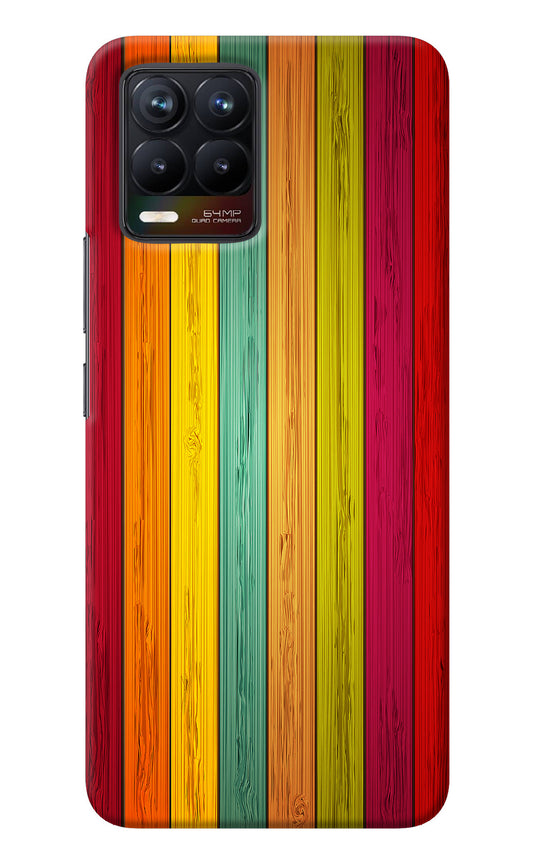 Multicolor Wooden Realme 8/8 Pro (not 5G) Back Cover