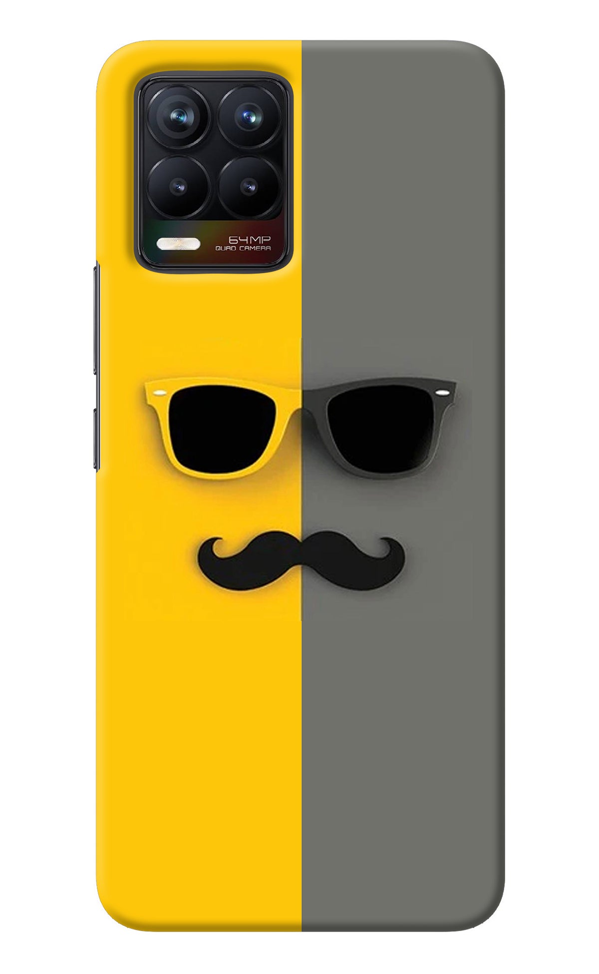 Sunglasses with Mustache Realme 8/8 Pro (not 5G) Back Cover