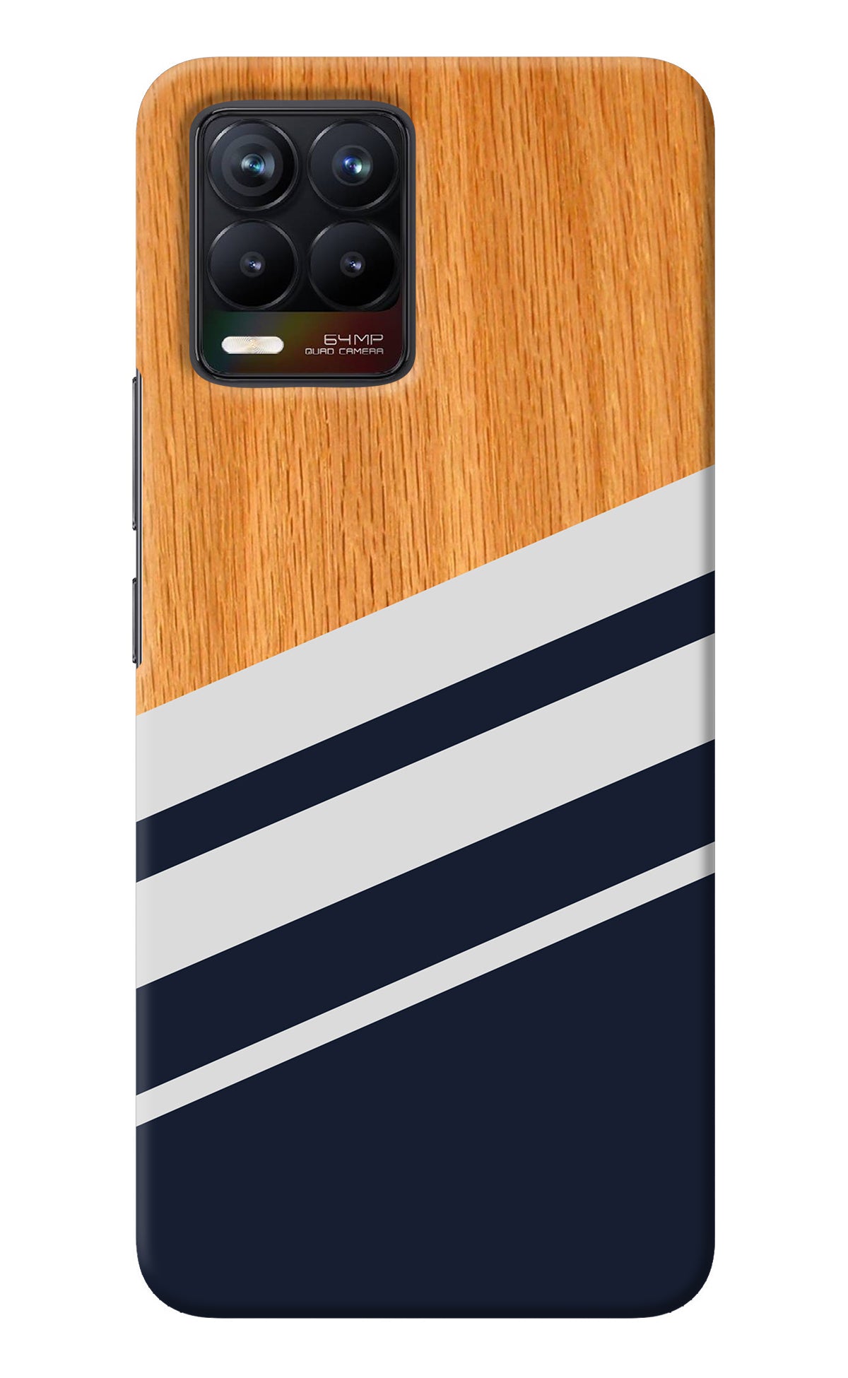 Blue and white wooden Realme 8/8 Pro (not 5G) Back Cover