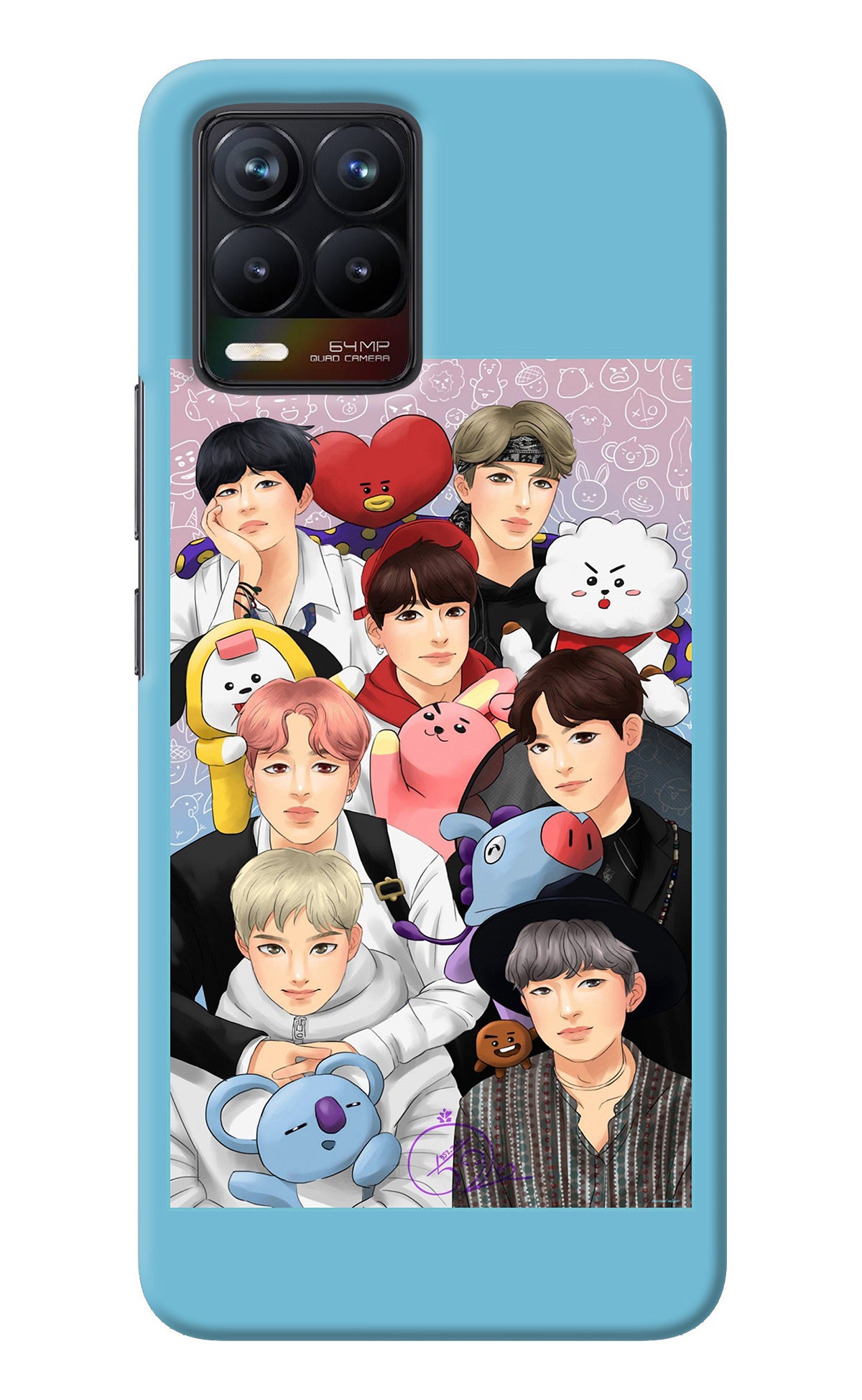 BTS with animals Realme 8/8 Pro (not 5G) Back Cover