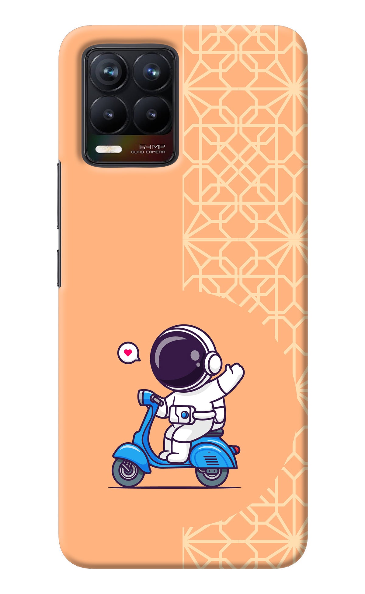 Cute Astronaut Riding Realme 8/8 Pro (not 5G) Back Cover