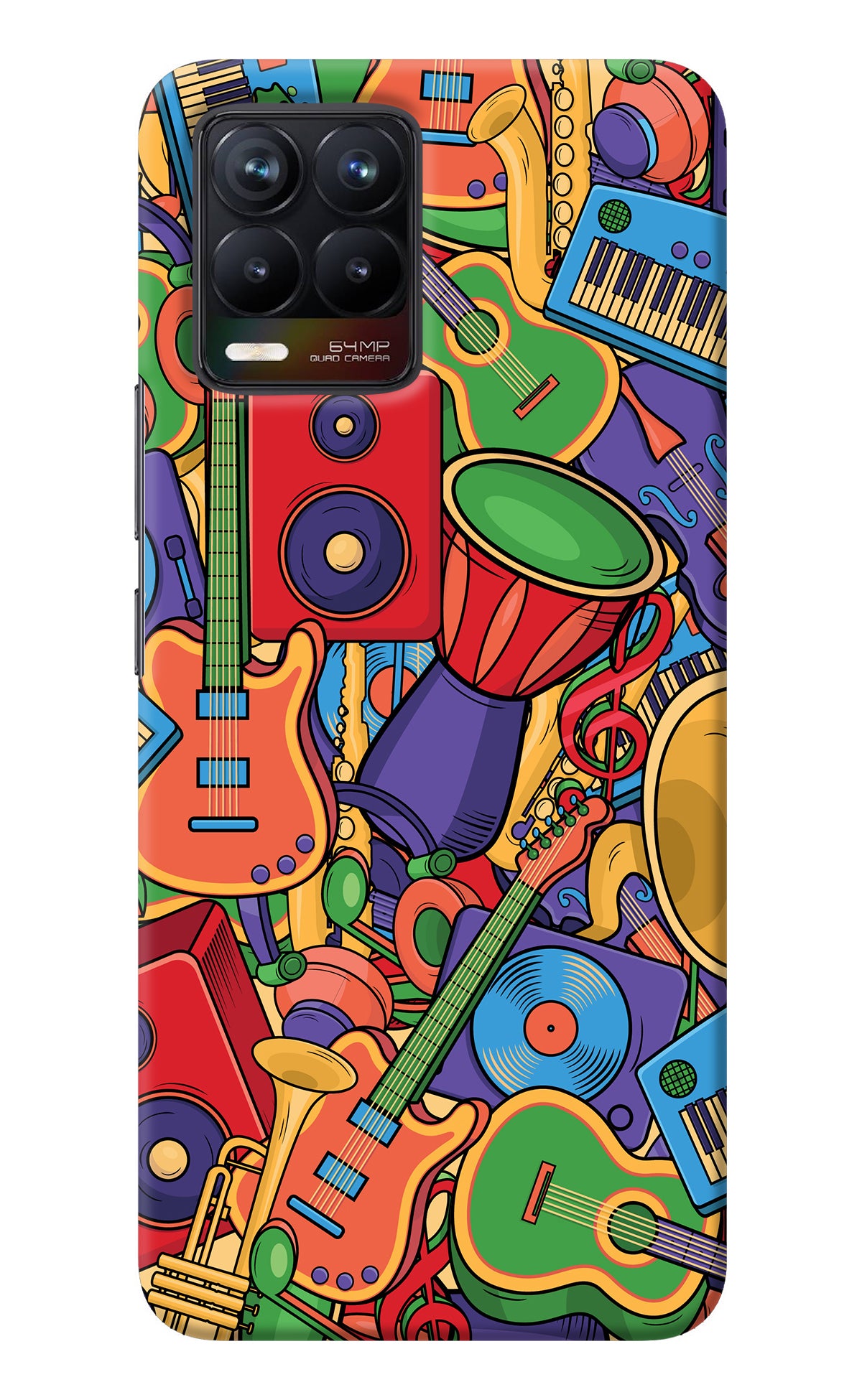 Music Instrument Doodle Realme 8/8 Pro (not 5G) Back Cover