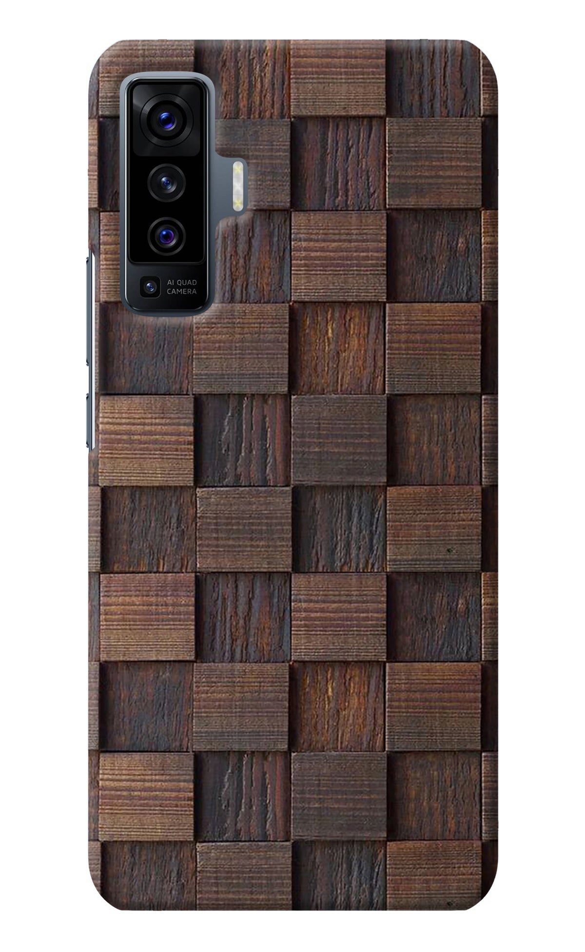 Wooden Cube Design Vivo X50 Back Cover