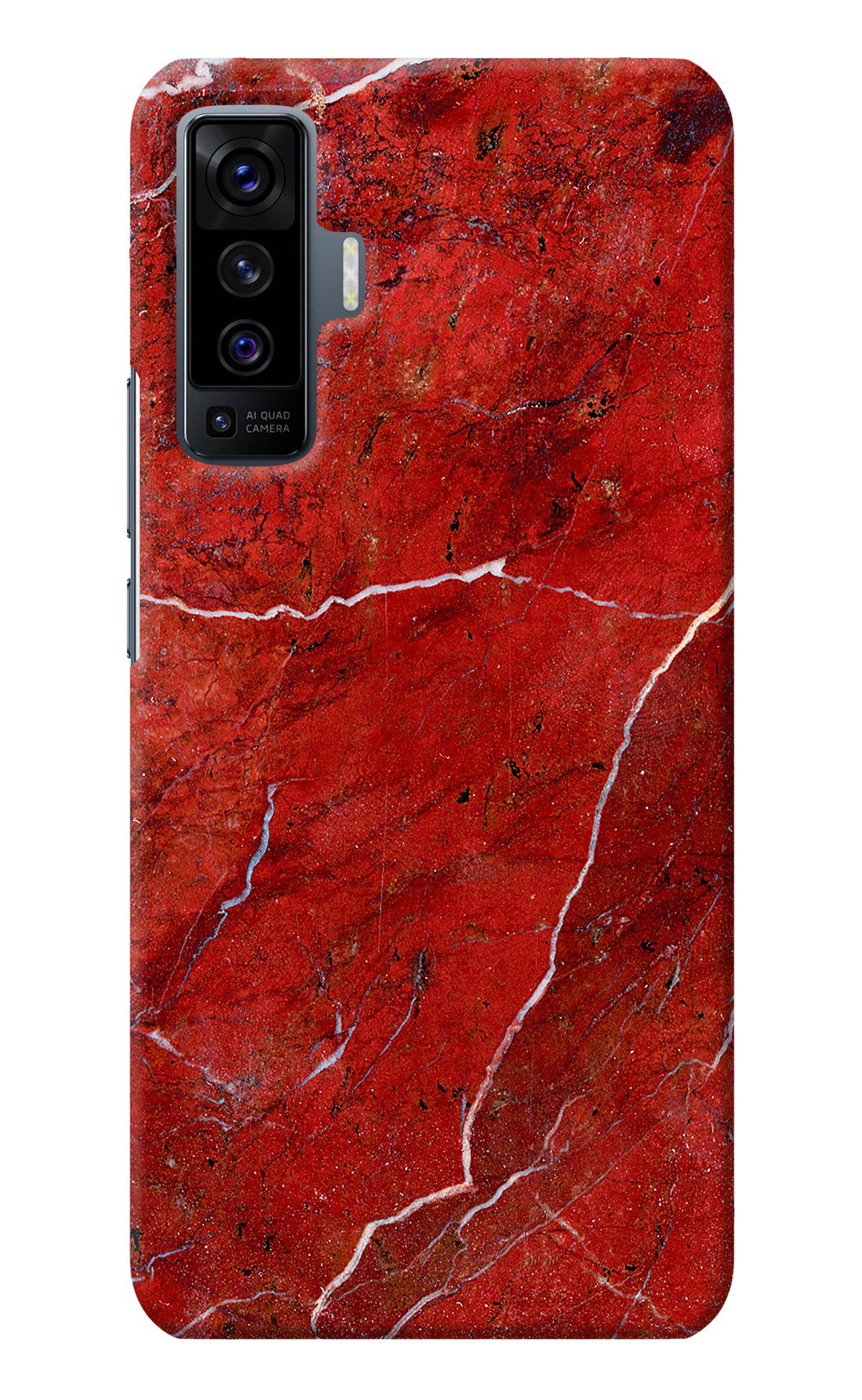 Red Marble Design Vivo X50 Back Cover