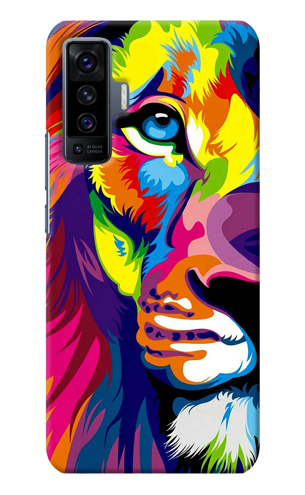 Lion Half Face Vivo X50 Back Cover