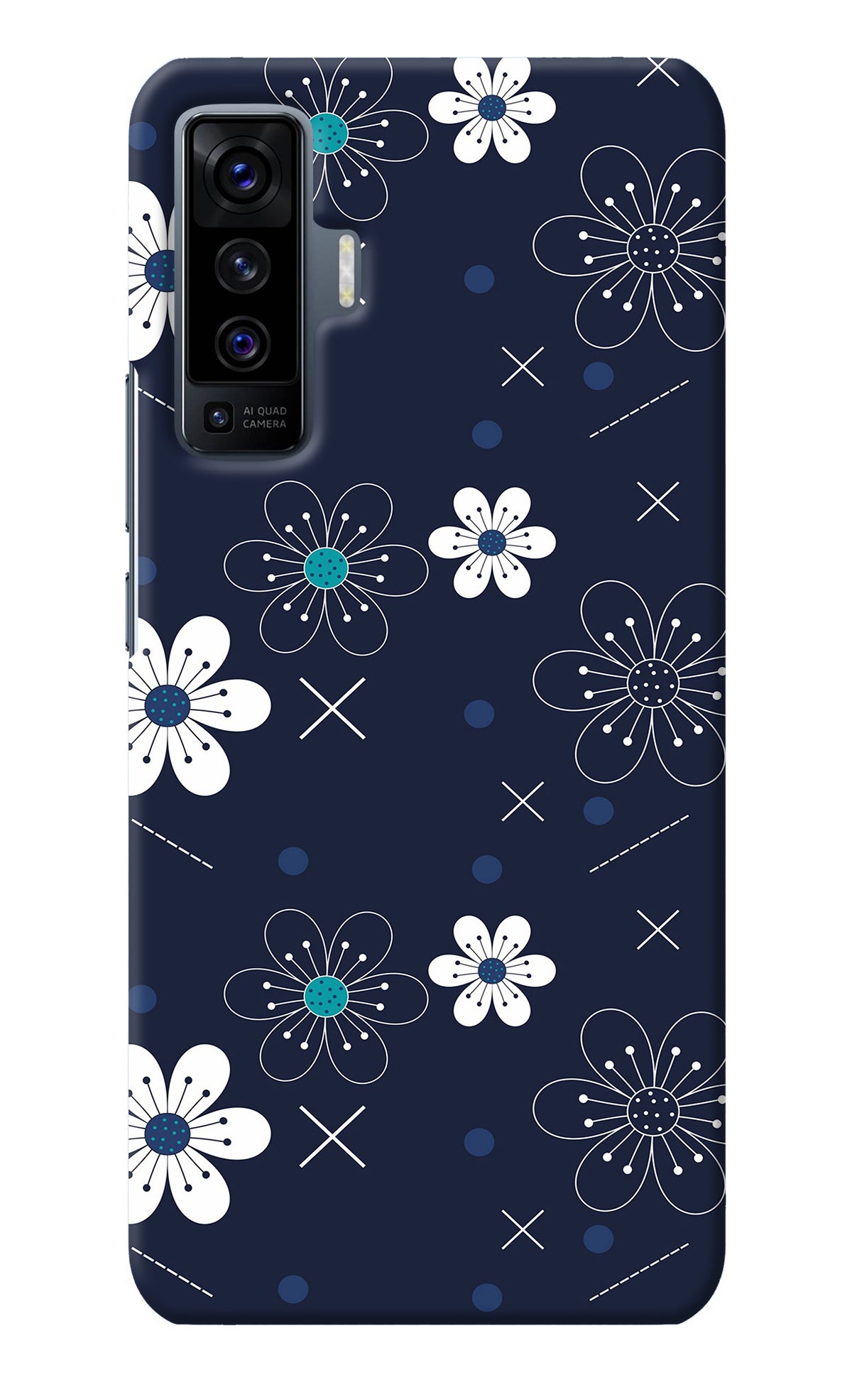 Flowers Vivo X50 Back Cover